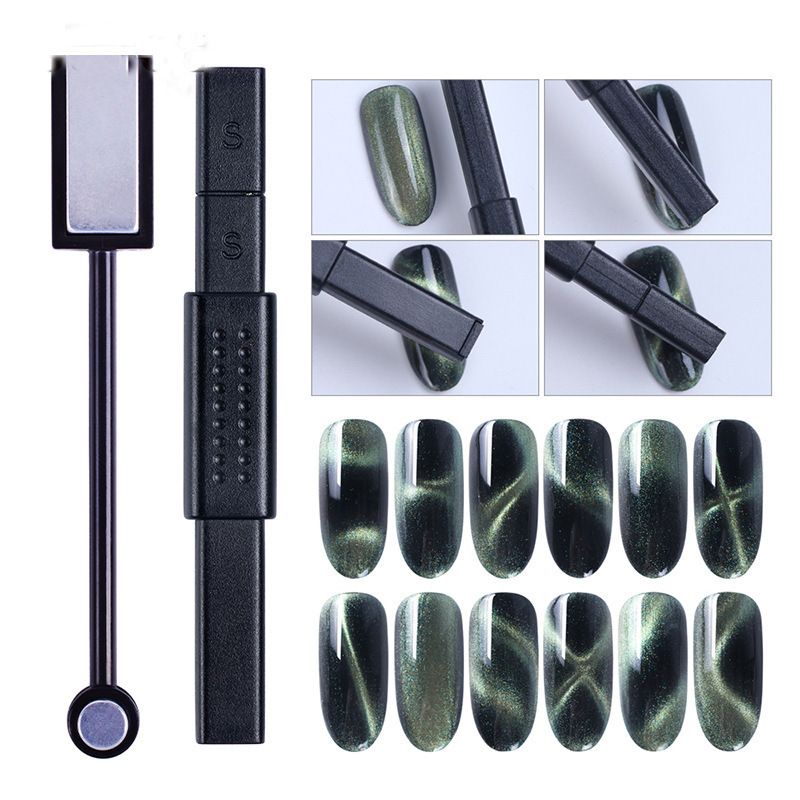 Cat's Eye Magnet Powerful Magnetic Pattern Multifunctional Cat's Eye Nail Polish Glue Iron Sucker Square Head Nail Art Tool Cat's Eye Magnet Powerful Magnetic Pattern Multifunctional Cat's Eye Nail Polish Glue Iron Sucker Square Head Nail Art Tool