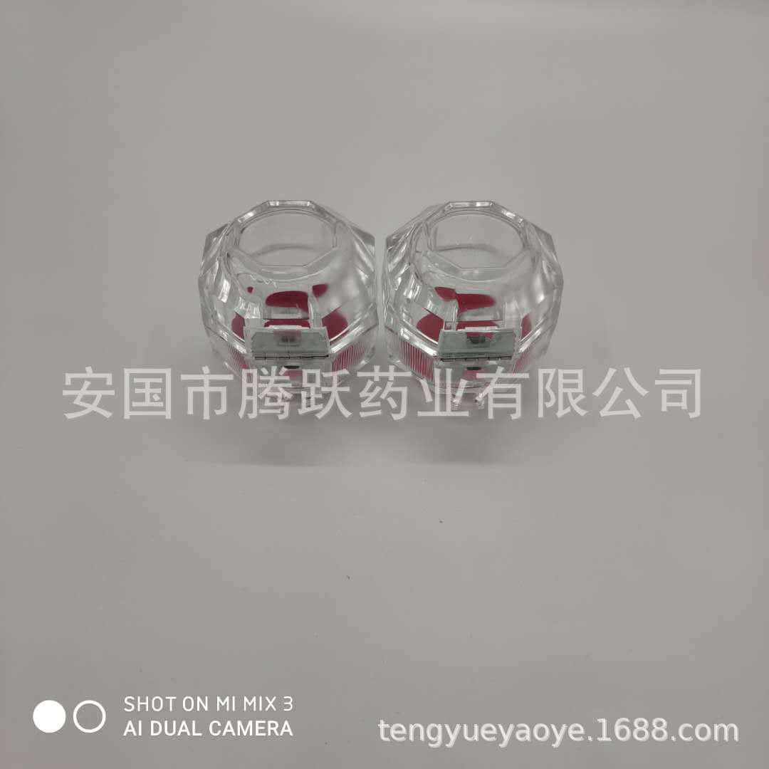 Octagonal Acrylic Display Box Clear Pill Jewelry Storage Case in use