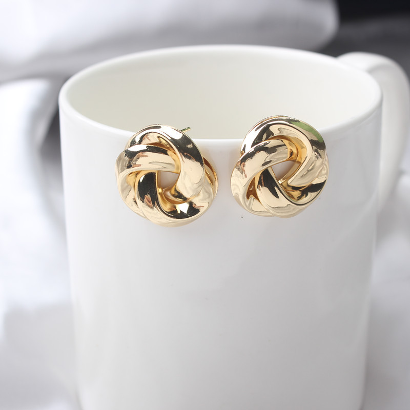 Geometric Pattern Wholesale Jewelry 1 Pair Vintage Style Geometric Metal Ear Studs