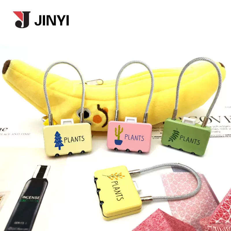 健身房更衣柜锁挂锁钢丝锁抽屉锁宿舍旅行箱锁头防盗数字密码锁