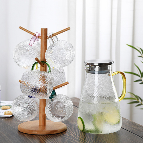 Hammered glass water cup Japanese simple creative water cup home breakfast milk cup high temperature resistant office tea cup