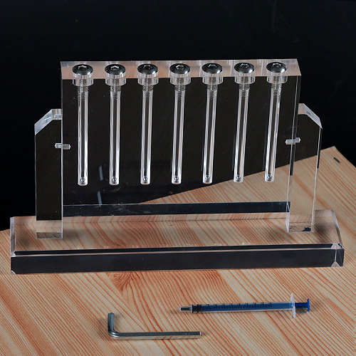 汽车润滑油对比演示架机油品质演示仪亚克力展架化工液体展示厂家