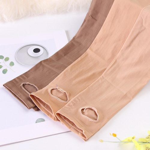 Spring and summer 80D steel wire mask seamless satin foot pants plus crotch stockings bottoming pantyhose 312/311