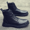 Martens, demi-season high footwear English style, boots, 2021 collection, British style, genuine leather, plus size