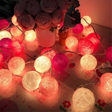 廠家直銷棉線球燈串LED燈串小彩燈閃燈串室內婚房節日裝飾燈