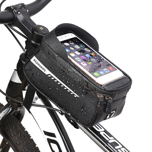 RZAHUAHU mobile phone bag mountain road bicycle front beam bag head bag mobile phone saddle bag