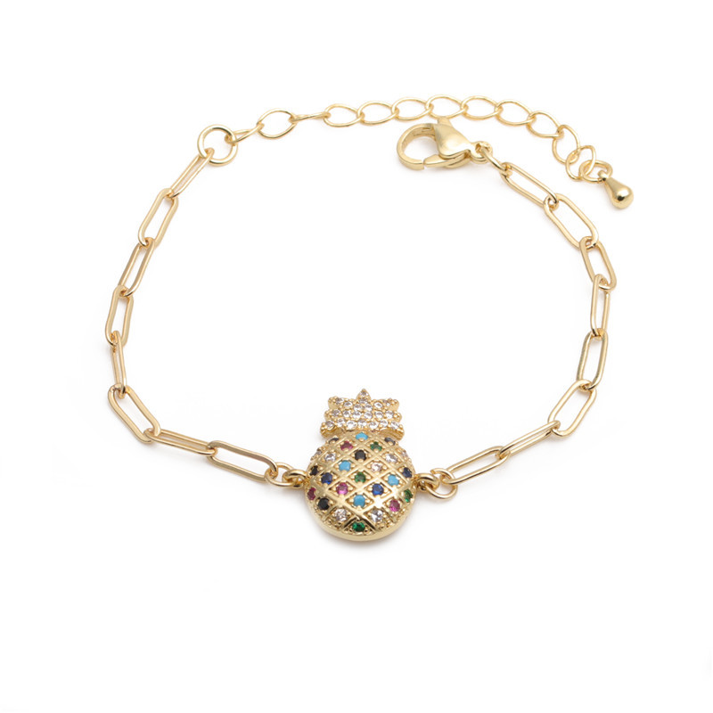 Hiphop Pineapple Adjustable Bracelet display picture 1