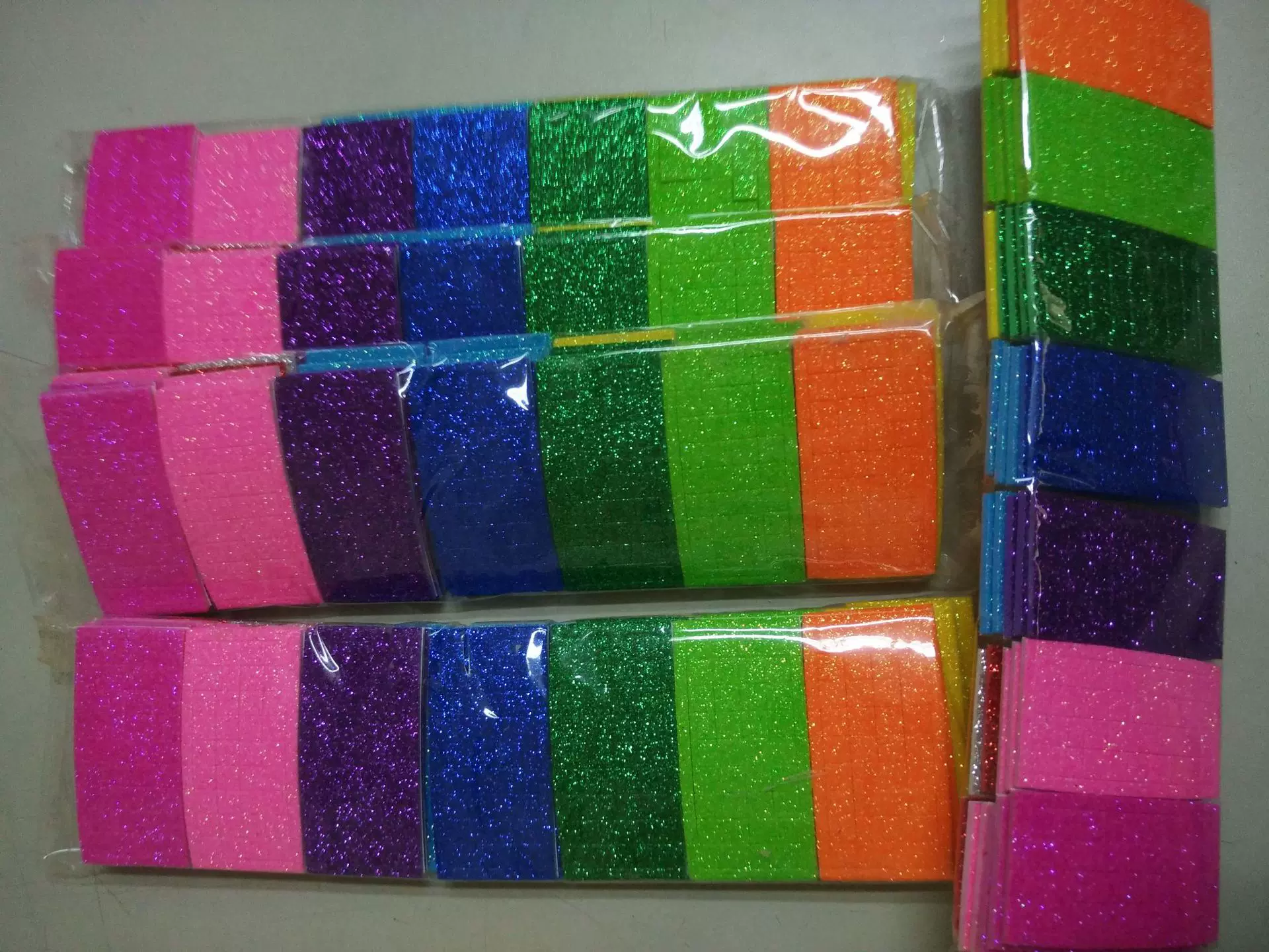 EVA单双面金葱粉 镭射粉 七彩幻彩粉 圣诞挂饰儿童开智拼画玩具