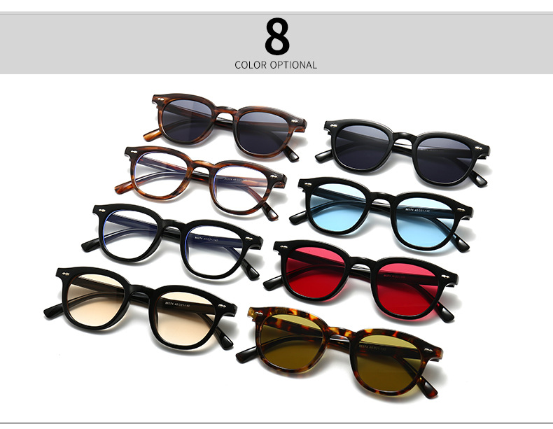 Narrow Frame Anti-blue Light Flat Mirror Trend Modern Charm Retro Sunglasses display picture 11