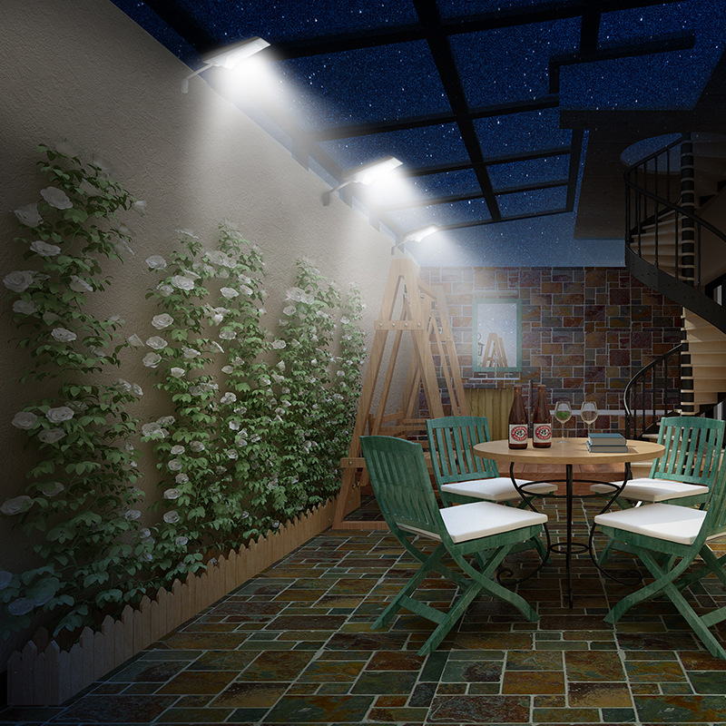 颖豪太阳能光控人体感应壁灯 户外庭院景观墙灯 围墙LED光感路灯