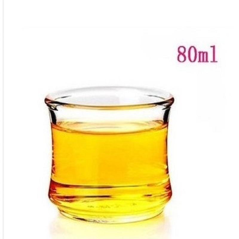 Taza de té de vidrio de doble capa aislada pequeña taza de té de hogar mini con mango Mark Taza de tamaño pequeño taza de té pequeña