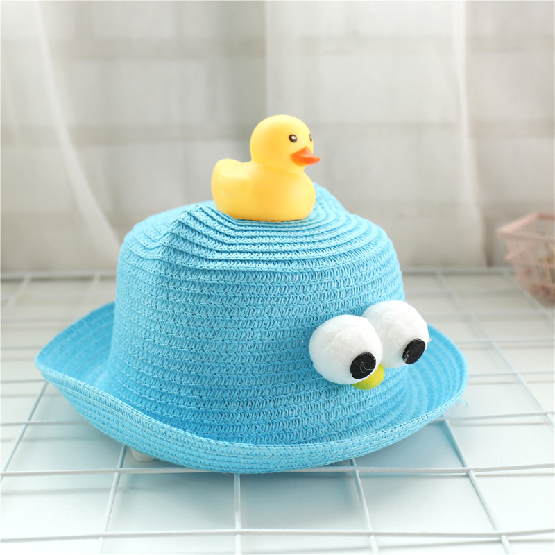 Children's Straw Hat Boy Sun Hat Baby Summer Sun Hat Cute Super Cute Sunscreen Girl Beach Hat display picture 10