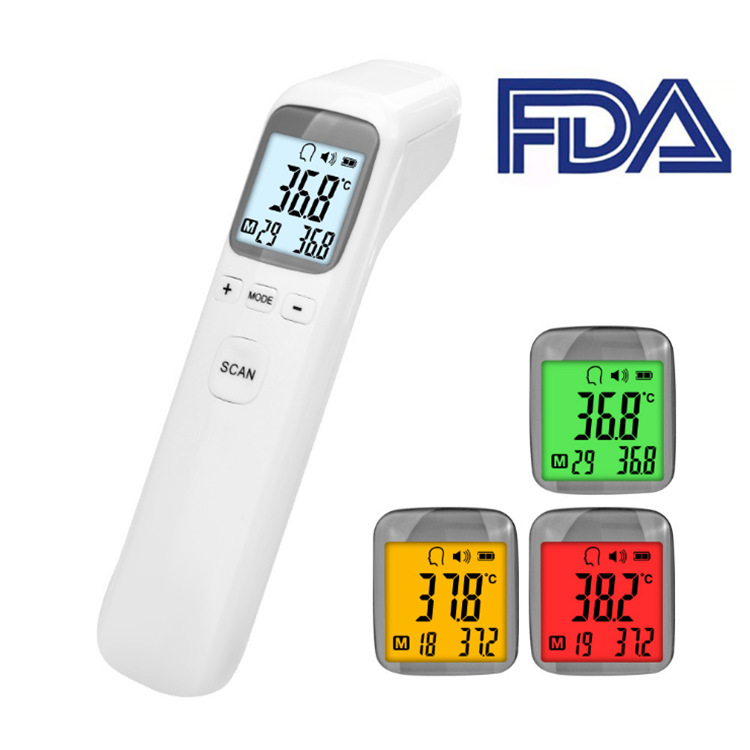 Export Whitelist FDA Full English Electronic Thermometer Non-contact Infrared Forehead Thermometer CK-T1502 Cross-border