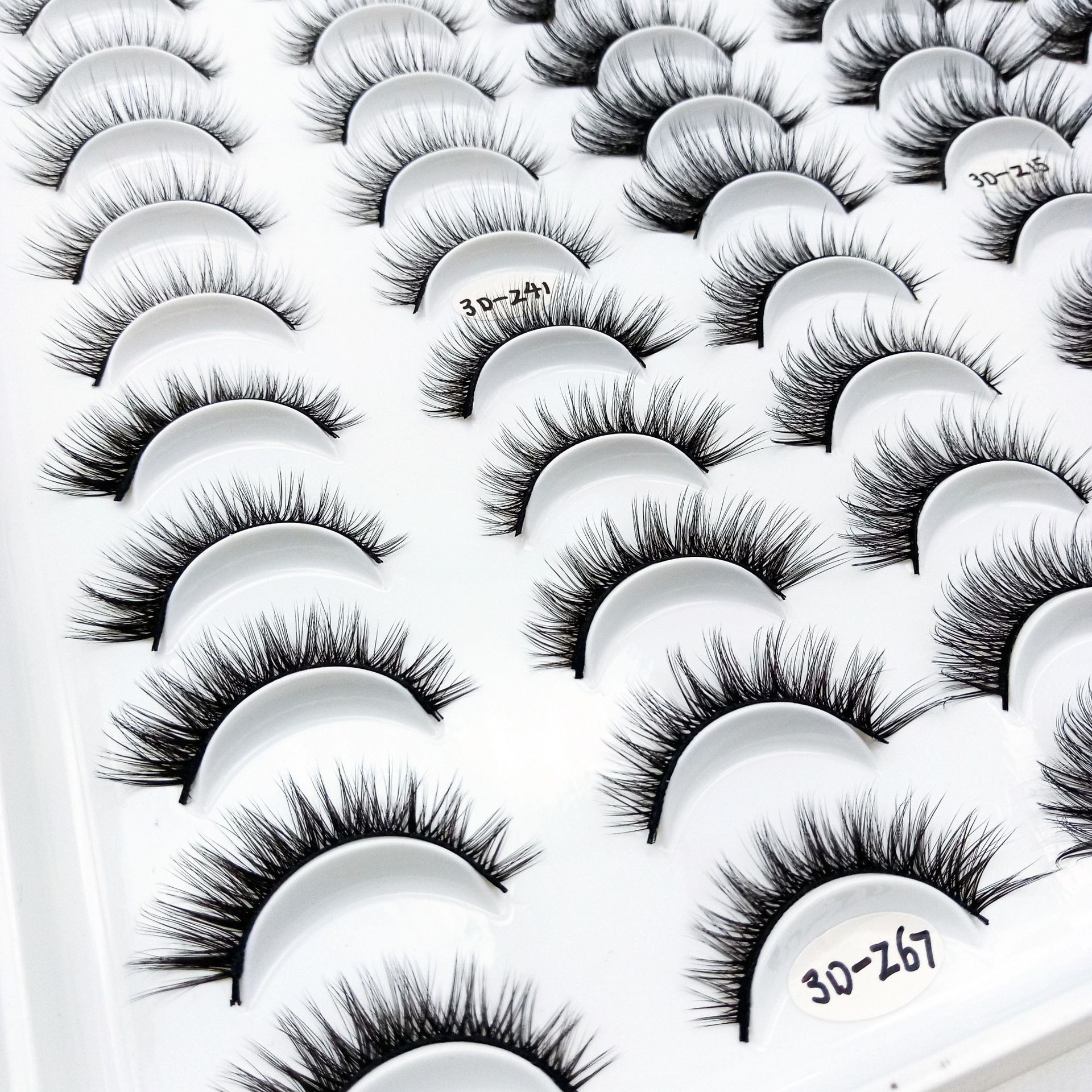 30 pares de pestañas postizas multi-especificación natural 3D tridimensional rizado pestañas largas pestañas postizas injerto pestañas