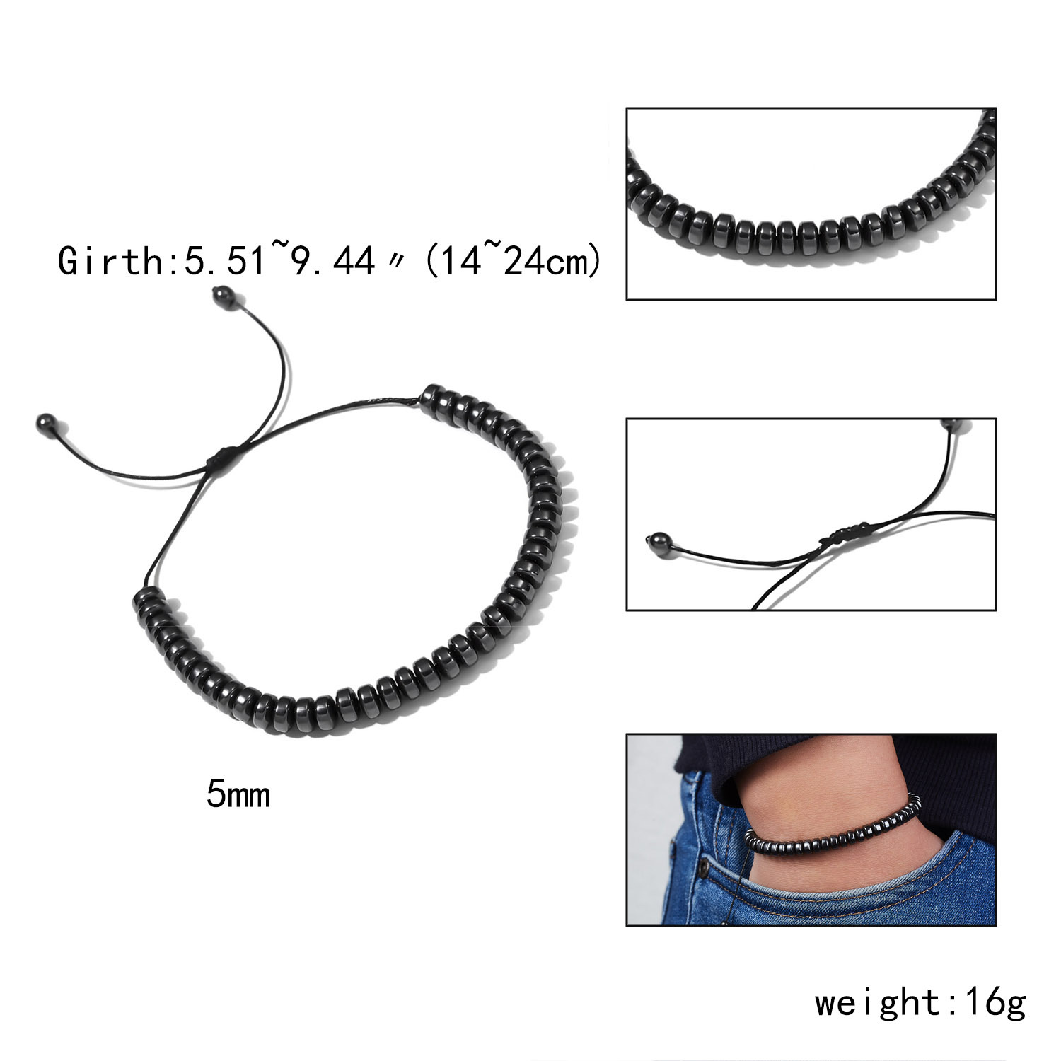 Style Simple Géométrique Corde Fait Main Hommes Bracelets display picture 1