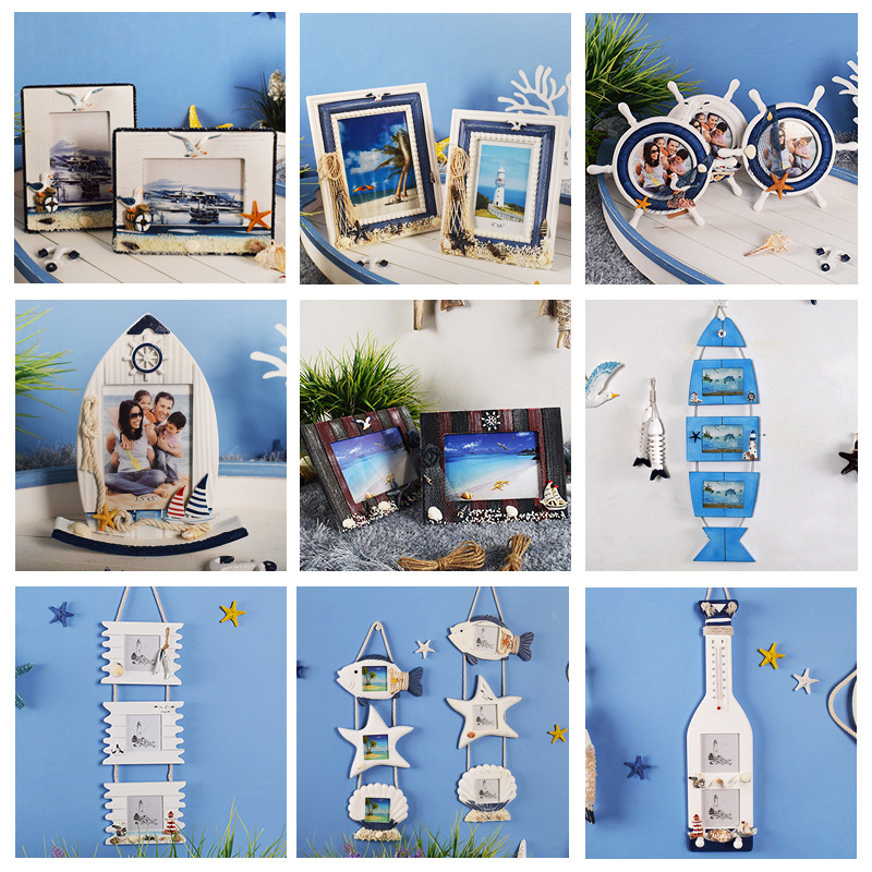 Wall decoration pendant 5-inch 6-inch 7-inch photo frame wall photo wall decoration Mediterranean children's room home decoration Wall decoration pendant 5-inch 6-inch 7-inch photo frame wall photo wall decoration Mediterranean children's room home decoration