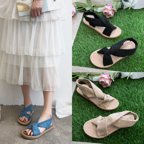 Summer Roman Cross sandals for women, fairy wind, INS trendy fashion, student flat sandals