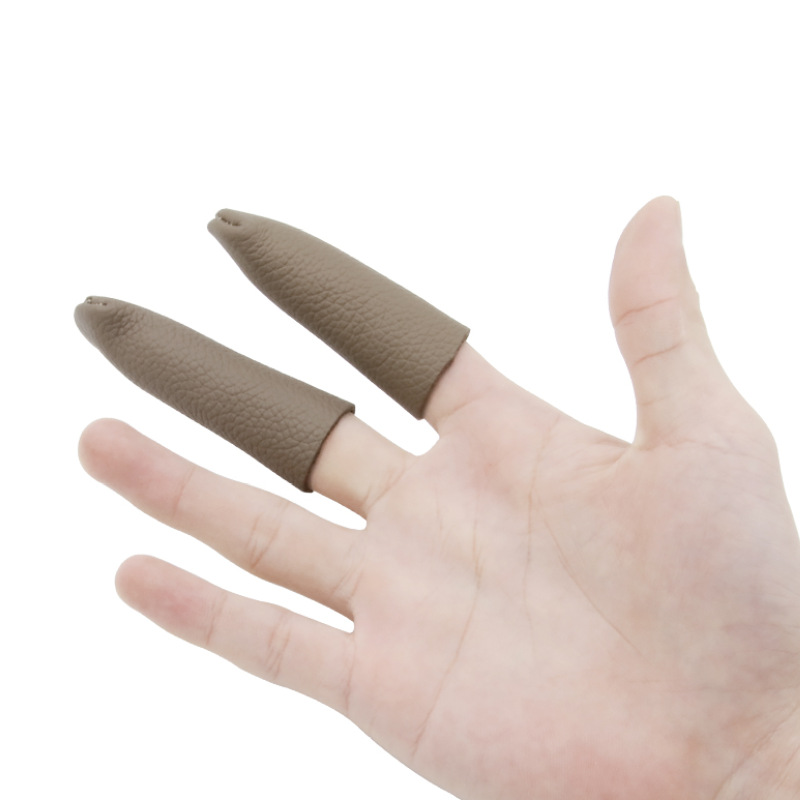 加厚皮革手指套 防烫防刮手指保护套 劳保手指防护套工具