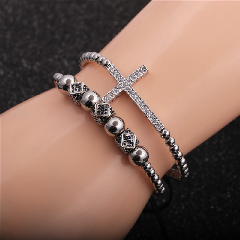 Micro-inlaid Zircon Adjustable Bracelet display picture 2