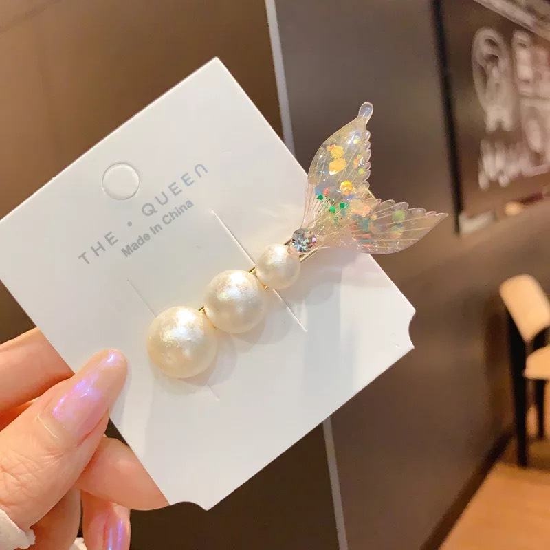 Women'S Gender Fashion Style Fashion Geometric Mermaid Plastic Artificial Pearls Hair Clip 1 Piece
