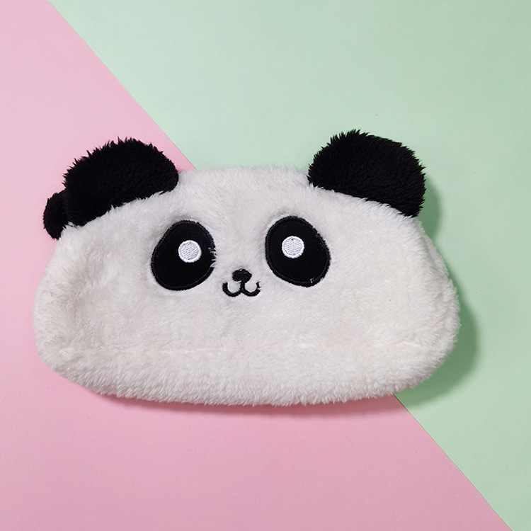 厂家直供毛绒笔袋 创意文具学习文具笔袋 猫咪毛绒学生笔袋