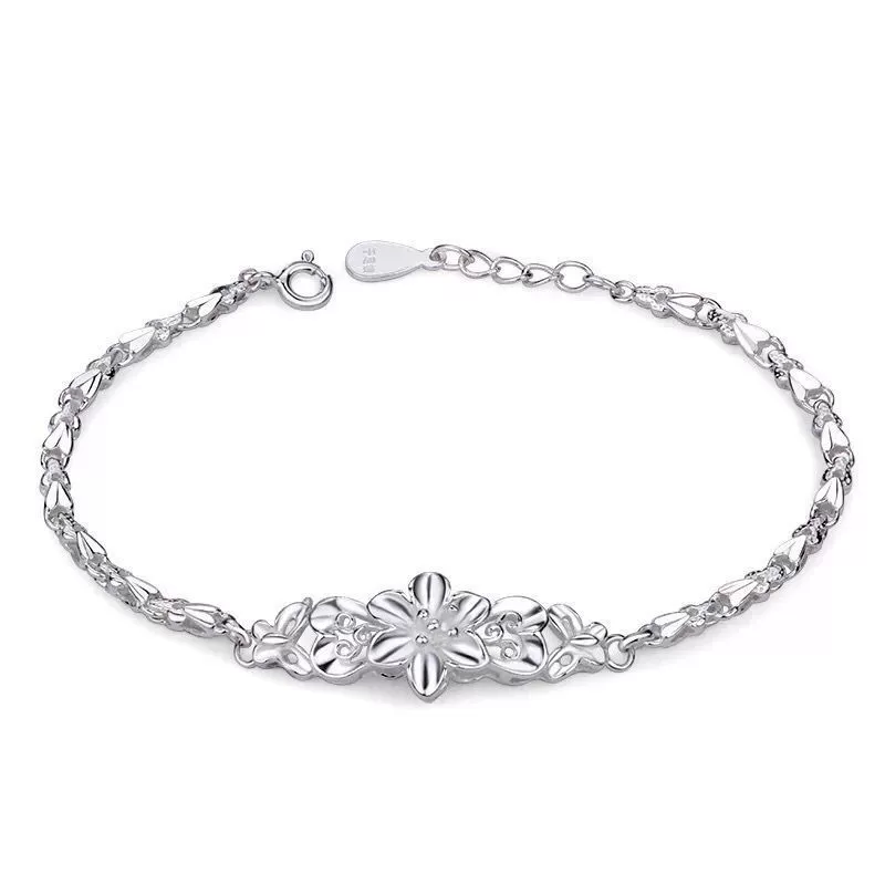 Серебряный браслет, цепочка, украшения, образец серебра 925, корейский стиль, подарок на день рождения