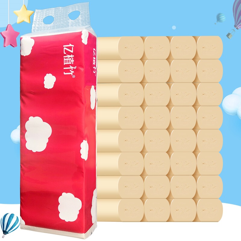 12 Rolls of Yizhi Bamboo Toilet Paper Wholesale Household Coreless Roll Paper Family Value Pack Toilet Paper Hand Paper Sanitary Paper 12 Rolls of Yizhi Bamboo Toilet Paper Wholesale Household Coreless Roll Paper Family Value Pack Toilet Paper Hand Paper Sanitary Paper