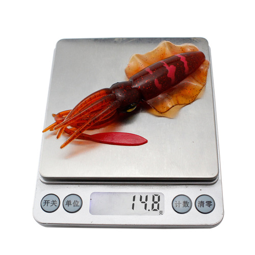 Hunting high Luya squid bait simulated octopus bait luminous 15cm bionic ear Luya soft bait cross-border fake bait