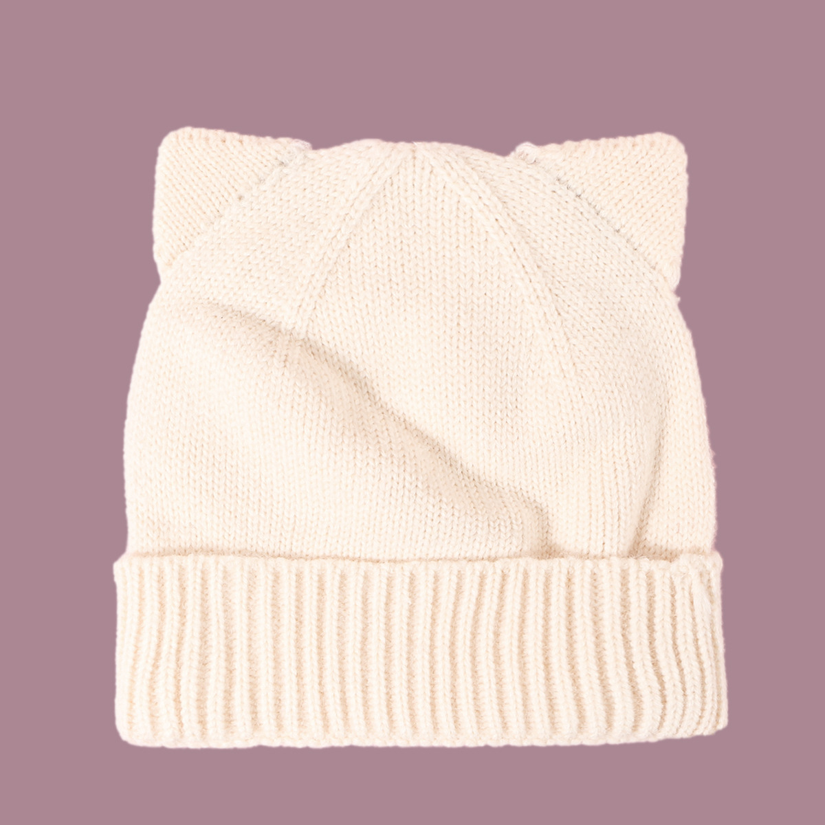 Pure Color Cute Ears Woolen Hat display picture 1