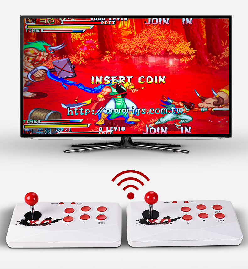 厂家控台街机高清无线蓝牙10米双打格斗摇杆游戏机电视复古家用