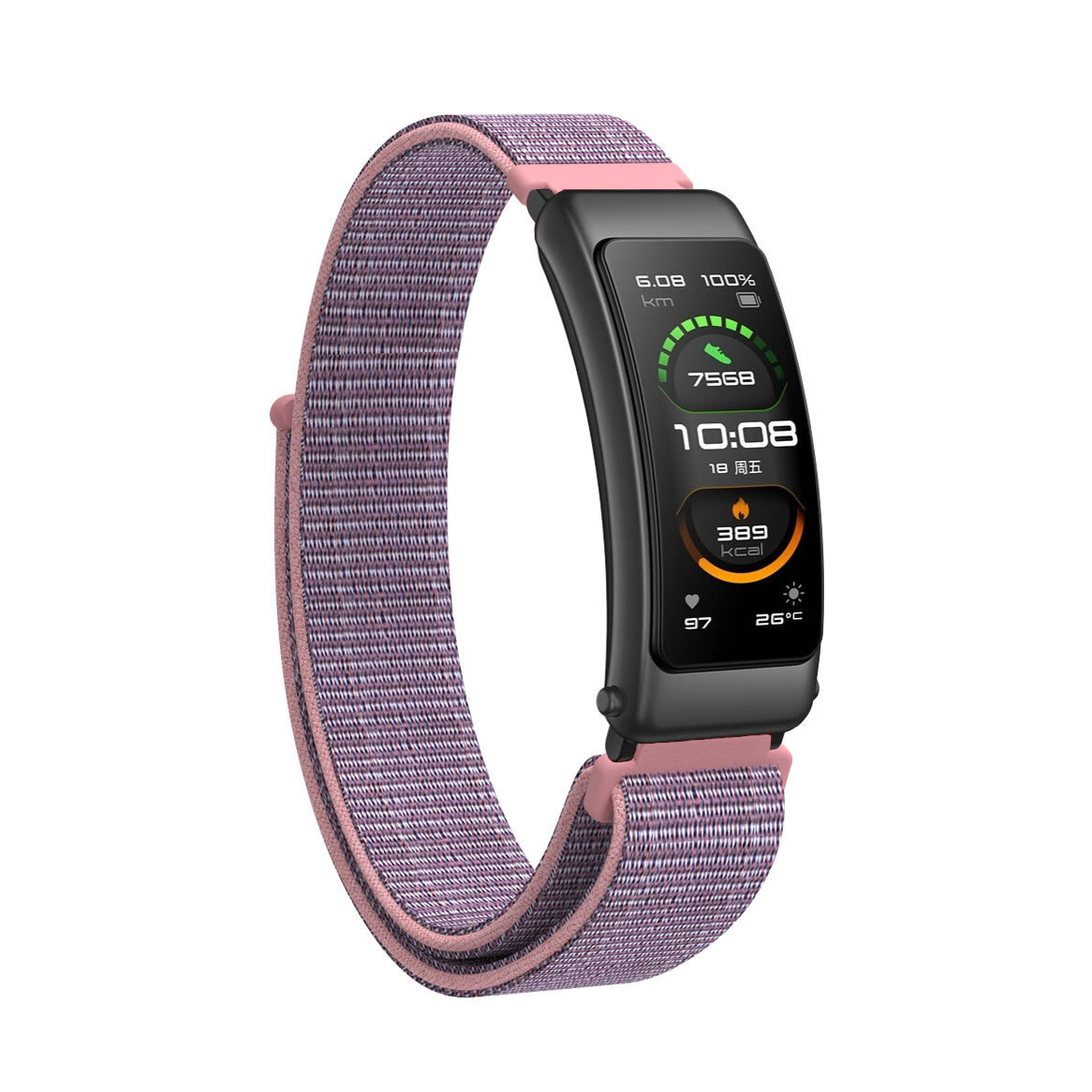 16mm尼龙回环表带适用于华为手环B3B6 佳明通用替换腕带 厂家源头