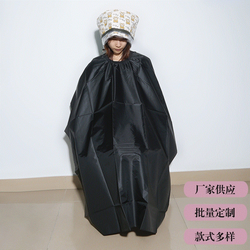 Качественная черная водонепроницаемая ткань черная маслостойкая ткань для стрижки волос для взрослых парикмахерские принадлежности оптовая продажа с фабрики