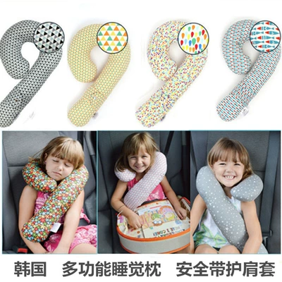 Japanese and Korean children's car neck pillow seat belt shoulder pad pillow pillow neck protection baby car pillow U pillow