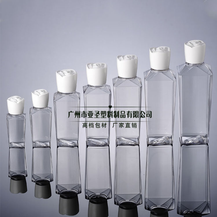 ET-30ml120ml150ml250mlPETG乳液瓶透明瓶配玫瑰花盖有内塞