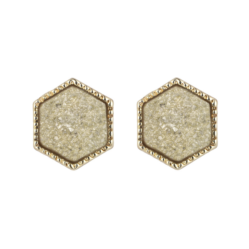 1 Pair Simple Style Rhombus Alloy Plating Women's Ear Studs display picture 8
