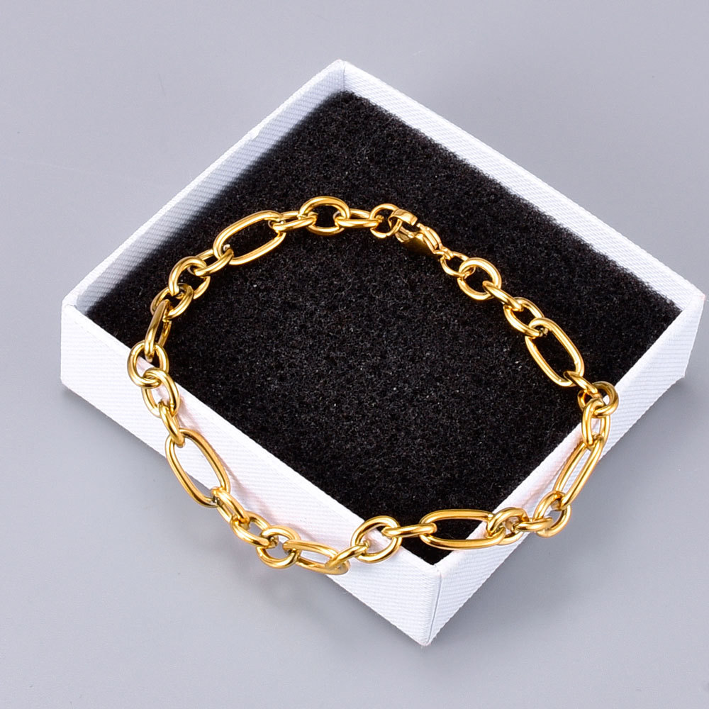 Nihaojewelry Simple18k Gold Rough Chain Bracelet Wholesale Jewelry display picture 3