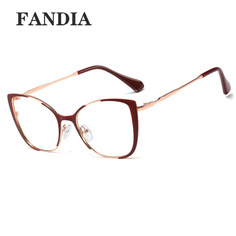 L95547 new metal anti-Blue ray goggles fashion flat mirror female fashion frame glasses wholesale spot