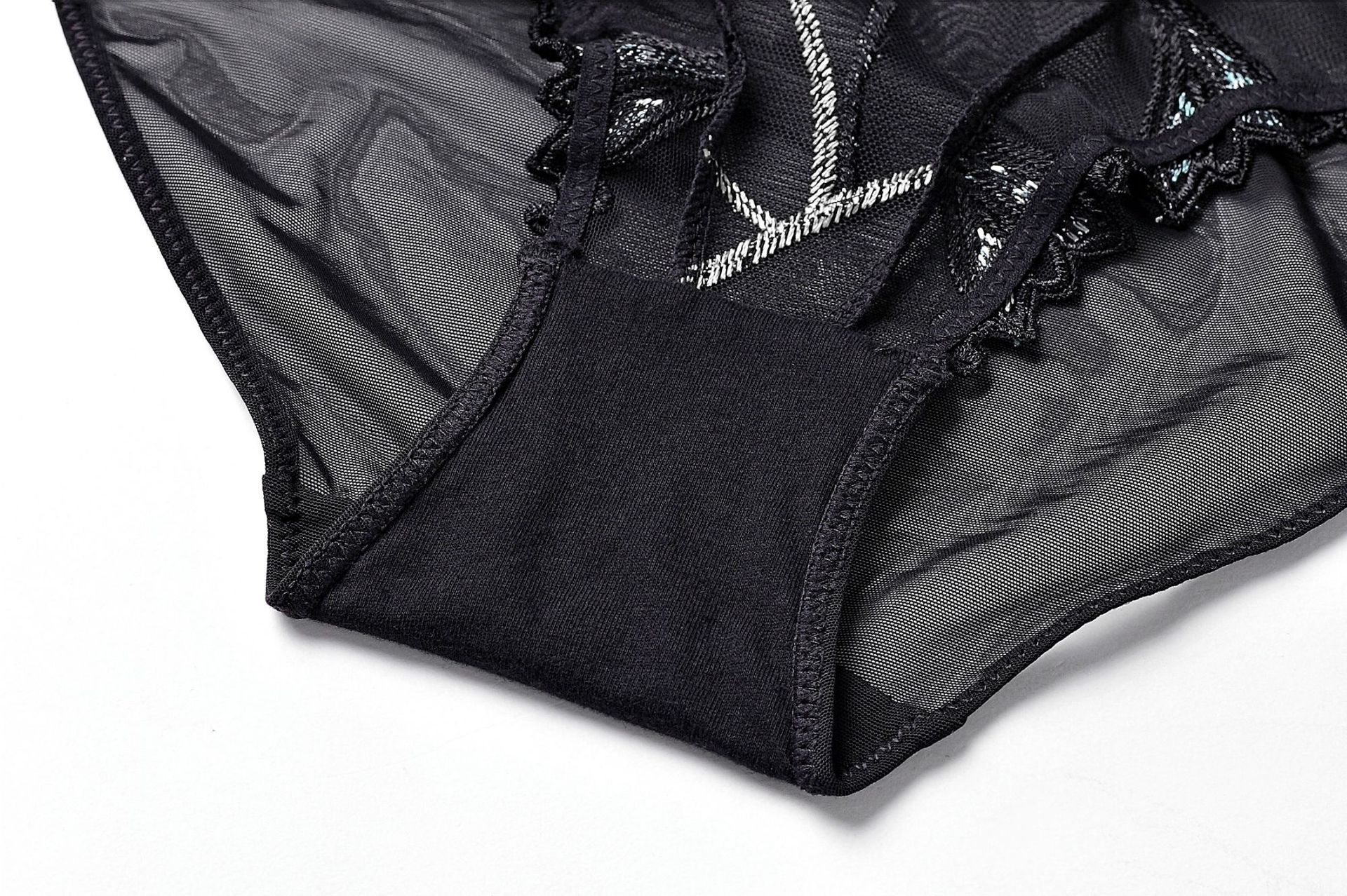 Sous-vêtements Super Sexy brodés transparents avec grande poitrine et petit ensemble de soutien-gorge pour femmes UP9002_voghion.com