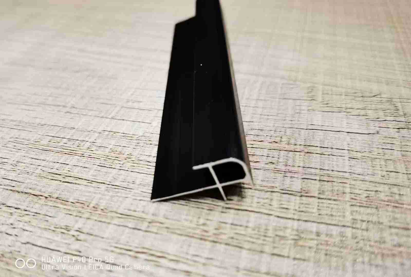 aluminium alloy Close sideline A U-shaped slot Yin moldings decorate line solid wood reunite with modelling black European style