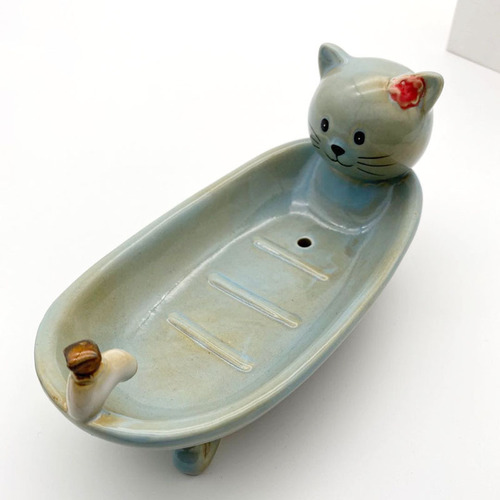 European ceramic animal drain soap box Year of the Rabbit bathroom bath soap box double layer waterproof drain soap box