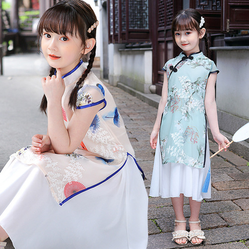 Hanfu children Chinese Dress Qipao skirt girl children Chinese Dress country dress girl show dress big children Chinese Dress skirt