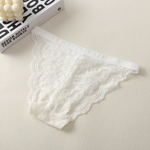 Red zodiac year French sexy hollow lace briefs low-waist thin breathable casual women's underwear dropshipping