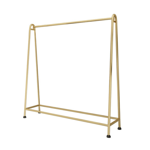 Fashionable floor-standing iron rack for clothing store, gold-colored women's clothing hanger island display rack wholesale