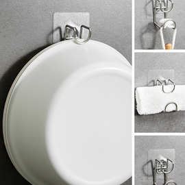 不锈钢厨房浴室挂钩免打孔置物架脸盆整理架壁挂式脸盆收纳挂架