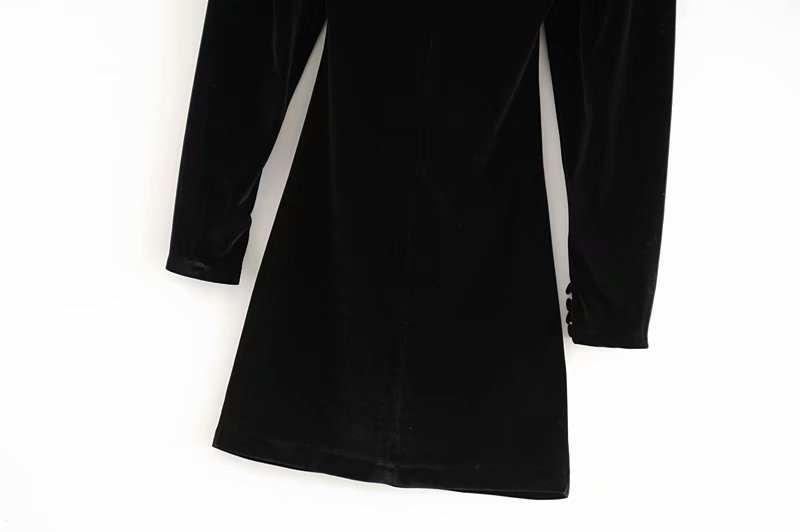 autumn velvet mini slim dress NSAM3073