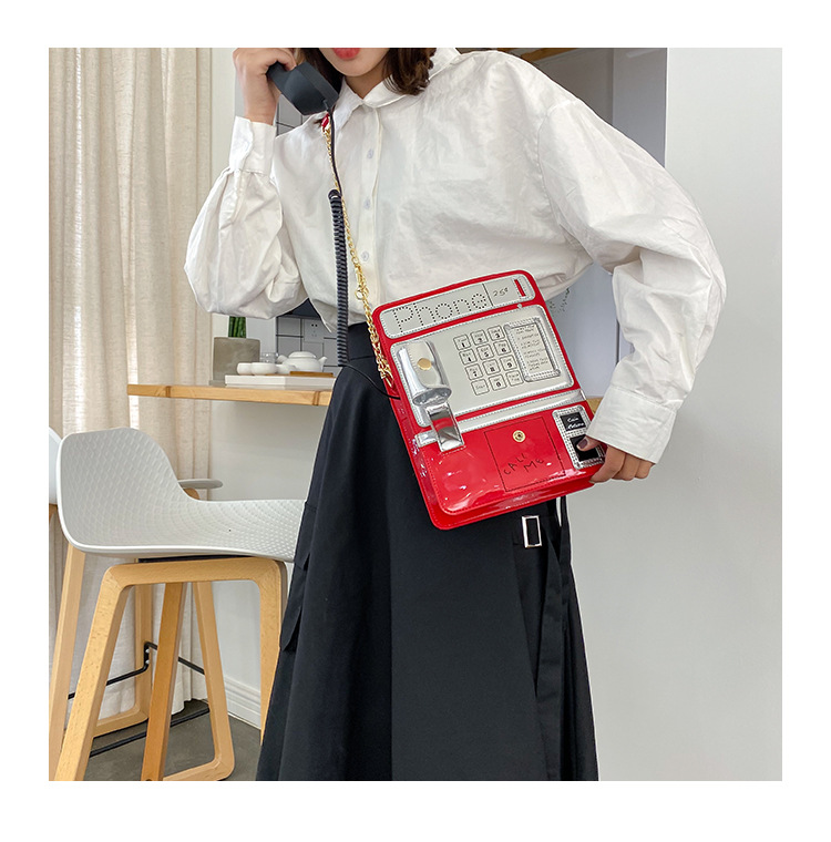 Fashion  New Creative Digital Telephone Messenger Bag Spoof Fun Can Answer The Phone Receiver Bag Nihaojewelry Wholesale display picture 73