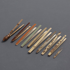 Handmade old coal-made bamboo tea clips, Mei Fei bamboo anti-scalding cup clips, bamboo tweezers, Kung Fu tea set accessories, tea ceremony six gentlemen