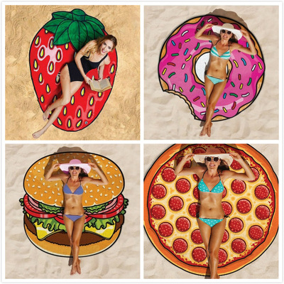 印花沙滩巾定制超细纤维双面绒beach towel 旅行防沙防晒速干浴巾