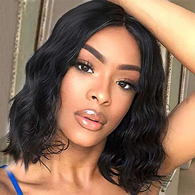Amazon hot wig European and American lace front wig women's short curly wavy mid-length wig Amazon hot wig European and American lace front wig women's short curly wavy mid-length wig
