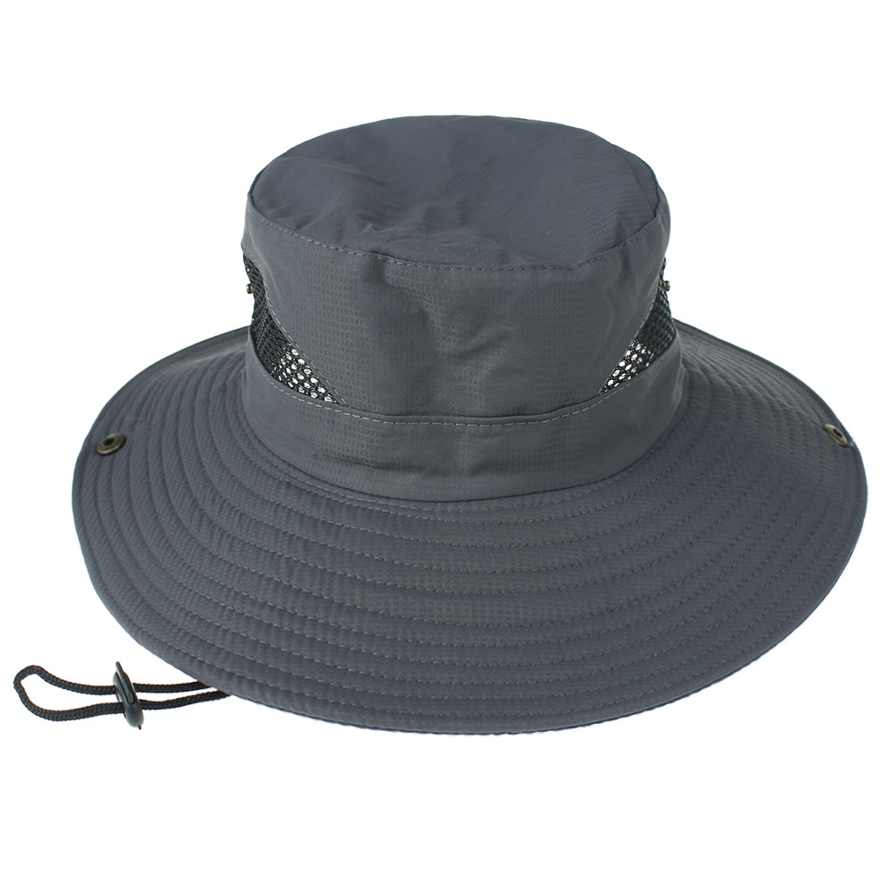 Unisex Simple Style Solid Color Elastic Drawstring Design Flat Eaves Sun Hat display picture 4